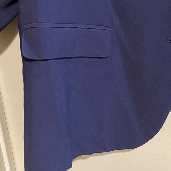 Candace Cameron Bure EUC Boyfriend Blazer 2X Petite in Midnight Blue Fully Lined - Picture 6 of 12